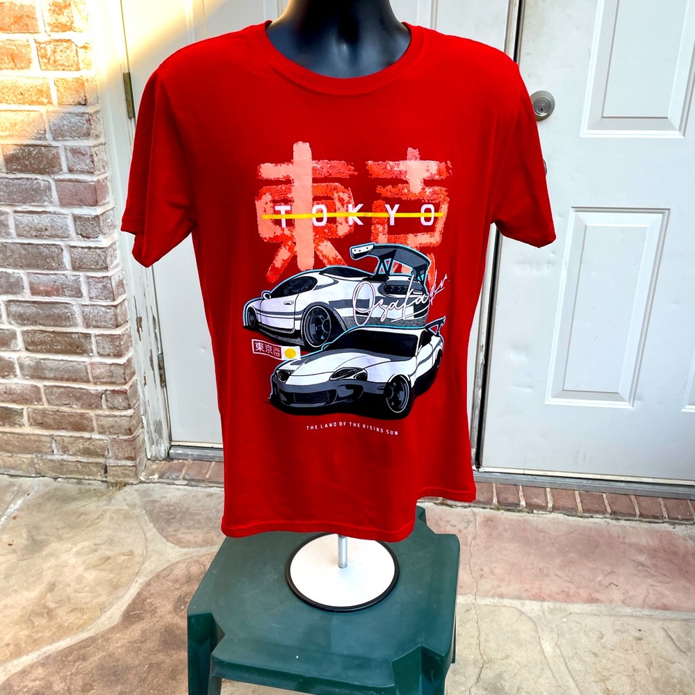 Vibes, Red, Short Sleeve, Shirt, Size M